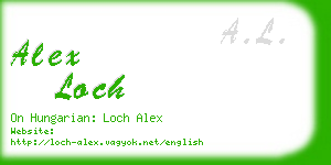 alex loch business card